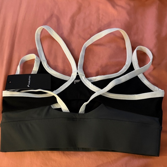Brand new Fabletics Black High-Waist Leggings with White Trim and Gray Waistband - Picture 8 of 10